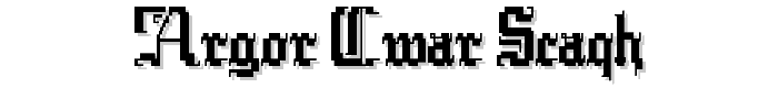 Argor Cwar Scaqh font